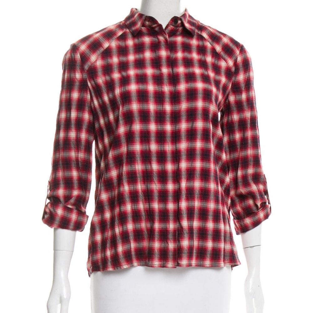 Alice + Olivia Plaid Long Sleeve Top w/ Tags